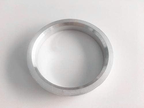 NB-Aero 4PC Hubrings Aluminum Silver 60 ממ עד 57.1 ממ | טבעת מרכז הובנטרי 57.1 ממ עד 60 ממ עבור רבים שברולט דודג